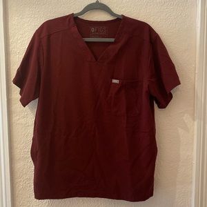 Fig scrub set Catarina top and Livingston bottoms, burgundy, EUC